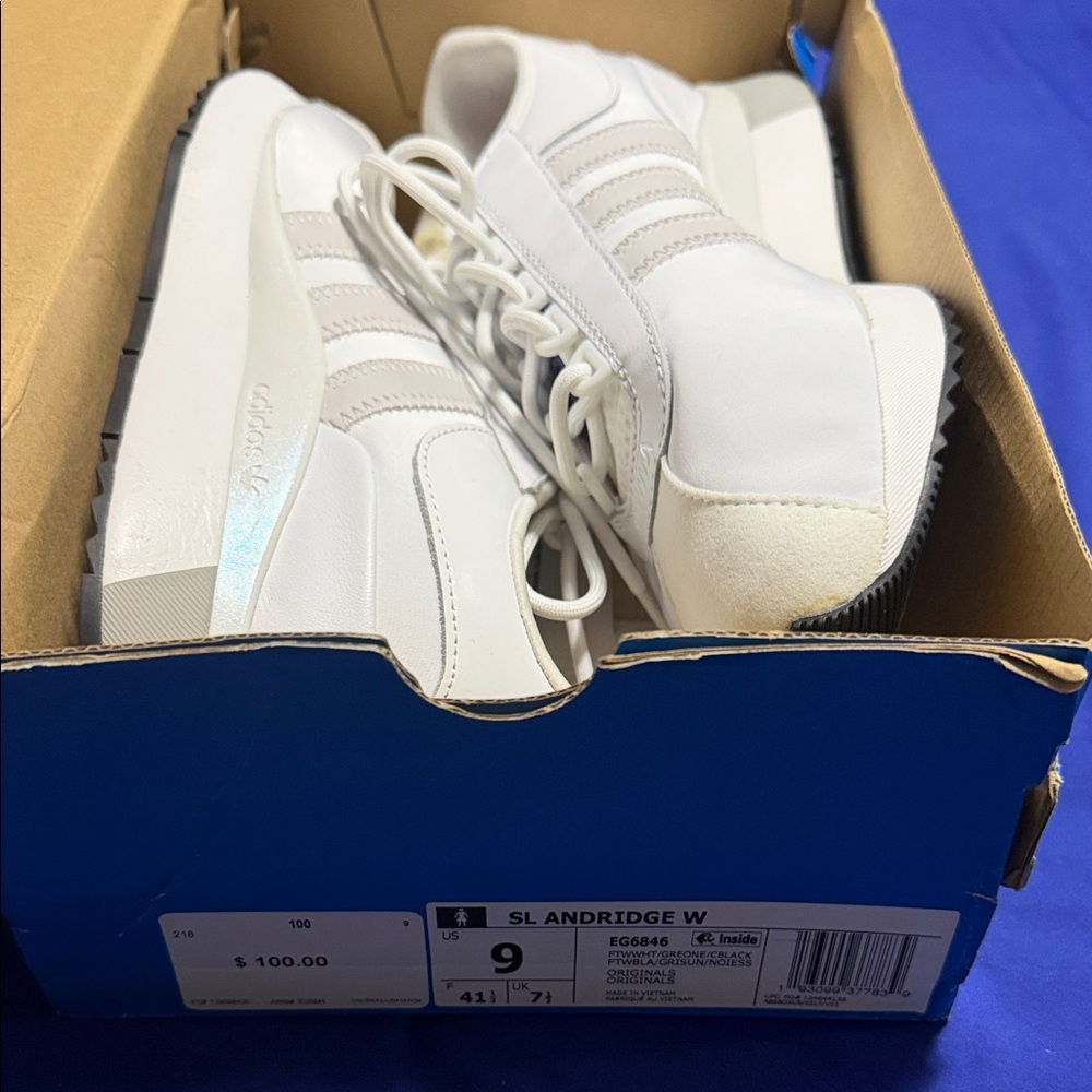 Adidas White and Gray Sneakers